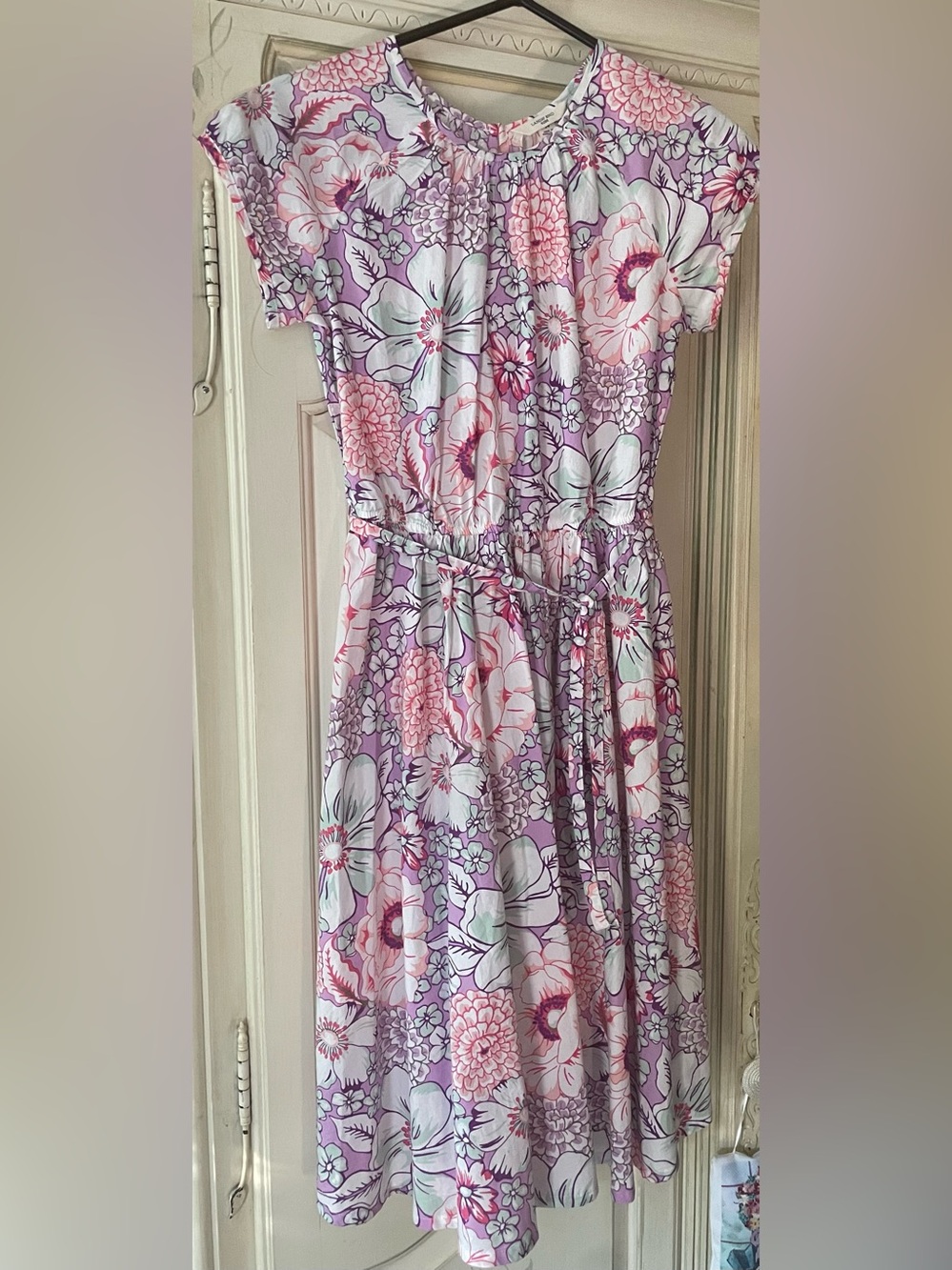 Lands' End Girls Lavender, Pink & Mint Floral Dress